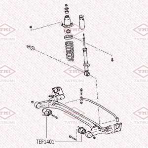 Сайлентблок задней балки TOYOTA Corolla -06 TEF1401 TEF1401 TATSUMI