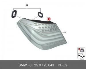 Гайка шестигранная !M5 \BMW 1' E82, E88, 1502-2002tii, 2500-3.3Li, 3' E21, E30,  63 25 9 128 043 BMW