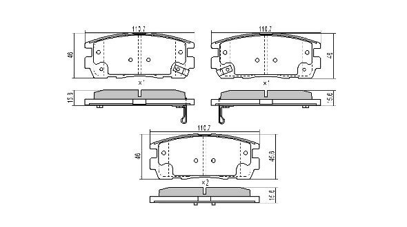 колодки дисковые задние!\ Opel Antara 2.0CDTi/2.4i/3.2i 07> FBP1502 FREMAX