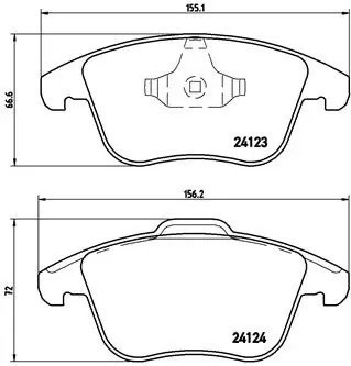 Колодки тормозные P44020 P44020 BREMBO