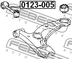 Тяга стабилизатора передняя TOYOTA CALDINA 97-03 0123-005 0123-005 FEBEST