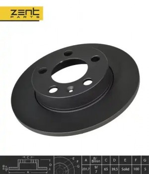 диск тормозной задний Z06253 ZENTPARTS