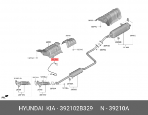 Датчик кислорода HYUNDAI Solaris (17-) ОЕ 392102B329 HYUNDAI KIA