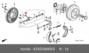 Штуцер прокачки торм. HONDA 43352568003 HONDA
