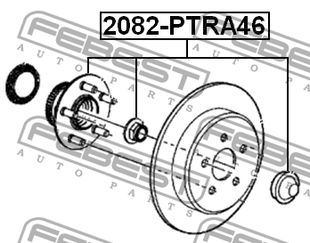 к-т подшипника ступицы задн.!\ Chrysler PT Cruiser 1.6-2.4i/CRDi 00-10 2082-PTRA46 FEBEST