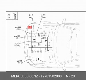 MERCEDES BENZ C117 CLA (2013>) A2701502900 MERCEDES BENZ