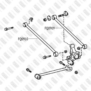 рычаг подвески задн. нижн.!\ Toyota Highlander/Kluger/Harrier 98>, Lexus RX 98> FQ0909 FIXAR