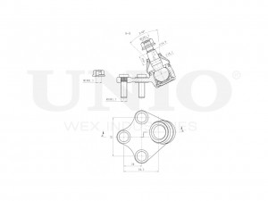 Опора шаровая передняя нижняя правая SSP-20083 UNIO