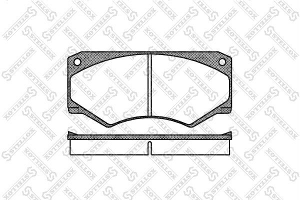 колодки дисковые п.! с антискрип. пл.\ MB T1 601 207D/208D 058-000B-SX STELLOX