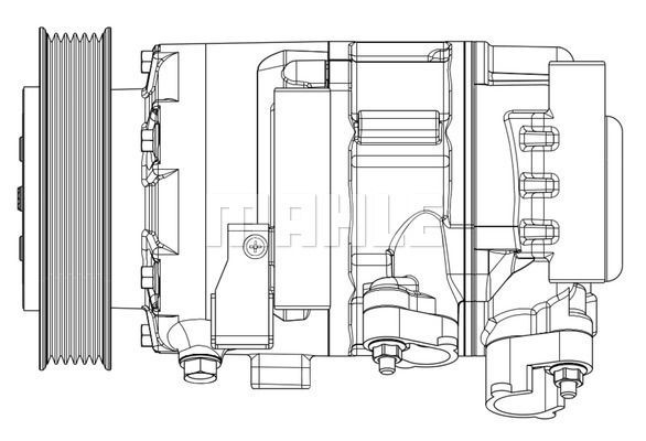 Компрессор кондиционера Citaro/Conecto/Integro/Travego Bus ACP 483 000S MAHLE KNECHT