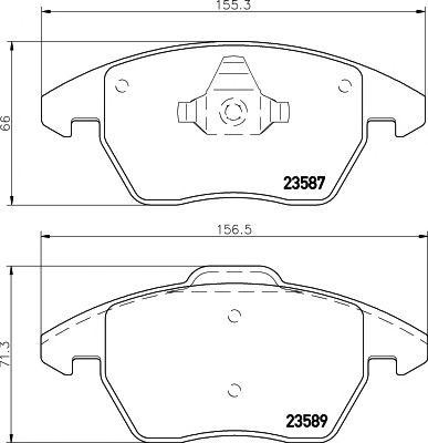 Колодки тормозные VW Passat (05-) SKODA Octavia (04-) передние (4шт.) TEXTAR 2358704 TEXTAR