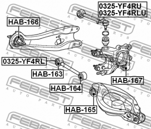 Сайлентблок HAB-166 HAB-166 FEBEST