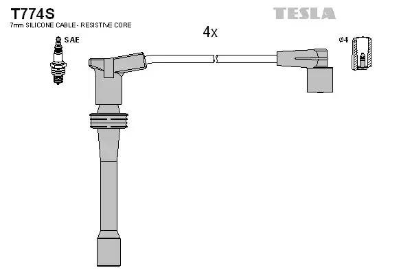 к-кт проводов! (L)\ Lada 2111-2112/21103-21109 98> T774S TESLA