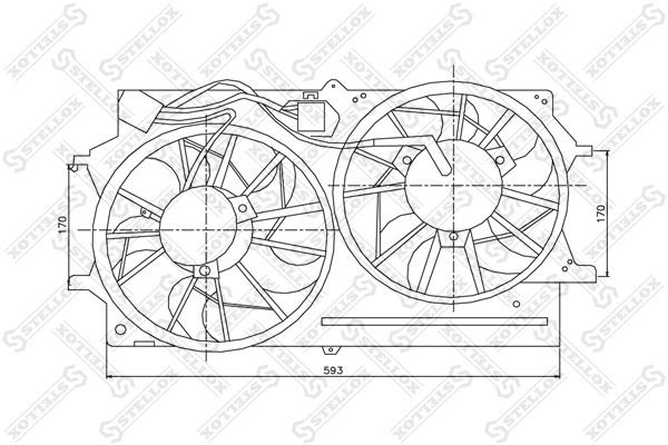 вентилятор охлаждения!\ Ford Focus D#W 1.6i 16V 98-05 29-99359-SX STELLOX