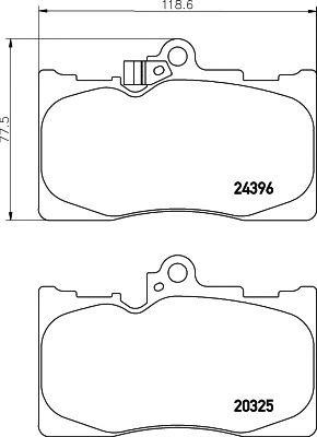 Колодки тормозные LEXUS GS 300, 430, 450H передние (4шт.) TEXTAR 2032501 TEXTAR