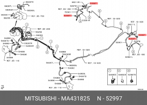 клипса!\Mitsubishi Carisma/ Challenger/ Lancer 1.3-1.8 91> MA431825 MITSUBISHI