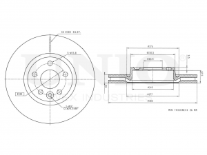 Диск тормозной передний BRD-20062 UNIO