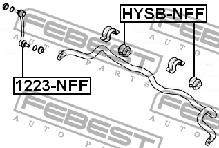 Втулка стабилизатора KIA SORENTO 09 2009- HYSB-NFF HYSB-NFF FEBEST