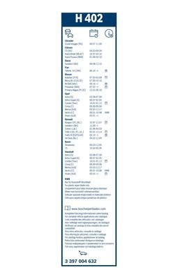 OPEL /PEUGEOT /HONDA /NISSAN/CHRYSLER/ROVER D=400mm / ЗАДНЯЯ 3 397 004 632 BOSCH