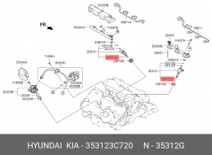Уплотнительное кольцо топливной форсунки 35312-3C720 353123C720 HYUNDAI KIA