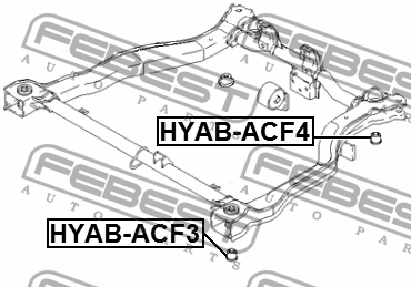 Сайленблок подрамника HYUNDAI ACCENT/VERNA 1999-2013 HYAB-ACF4 HYAB-ACF4 FEBEST