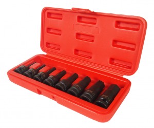 Набор бит-головок 1/2" HEX H5-19ммх60мм ударных 8 предметов в кейсе JTC JTC-J408H JTC TOOLS