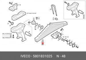 Рессора задняя 13-листовая 42121640/5801831025 iveco 5801831025 IVECO