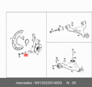 гайка М14 N913023014003 MERCEDES BENZ
