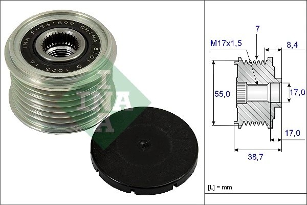 Шкив генератора NISSAN QASHQAI 1.6 535023910 535 0239 10 INA