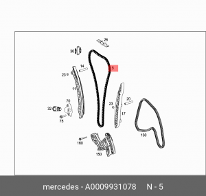 ЦЕПЬ ГРМ 0009931078 A0009931078 MERCEDES BENZ