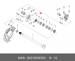 болт! M16x1.5x110 -8.8\MAN 06014936520 MAN