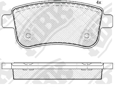 Колодки тормозные дисковые RENAULT MEGANE III 08-/SCENIC III 09-  PN0381 PN0381 NIBK