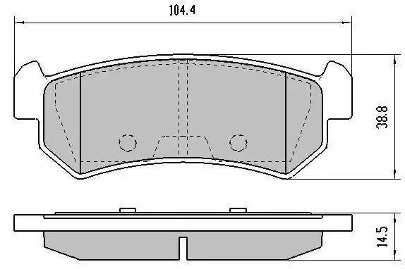 колодки тормозные задние!\ Daewoo Lacetti 1.5 04> FBP1628 FREMAX