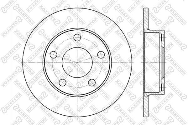 диск тормозной задний!\ Audi 100/200/A8 1.8-2.8 84-97 6020-4747-SX STELLOX