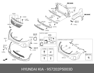 Датчик парковки KIA Sorento (13-) OE 957202P5003D HYUNDAI KIA