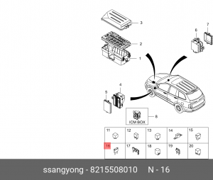 Предохранитель 10А SSANGYONG OE 8215508010 SSANG YONG