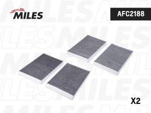Фильтр салона угольный (упаковка 2шт.) MERCEDES BENZ W215/W221 (FILTRON K1201A-2 AFC2188 MILES