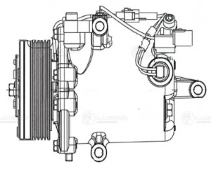 Компрессор кондиц. для а/м Mitsubishi Lancer X (07) 1.5i/1.6i LCAC1104 LCAC1104 LUZAR