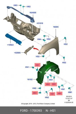 Винт FORD OE 1 700 393 FORD
