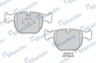 Колодки тормозные BMW 7 (E38),X5 (E53) передние (4шт.) MANDO MBF015405 MANDO