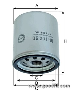 Фильтр масляный двигателя OG201HQ OG 201 HQ GOODWILL