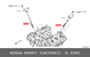 Свеча зажигания 22401-EW61C 22401-EW61C NISSAN
