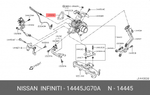 прокладка турбины!\ Nissan 14445JG70A NISSAN