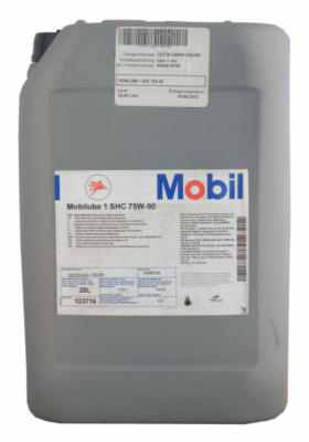 Масло трансмиссионное MOBIL Mobilube 1 SHC 75w-90 20л (152738) 123716 123716 MOBIL
