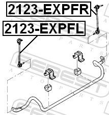 Тяга стабилизатора передняя левая 2123-EXPFL 2123-EXPFL FEBEST