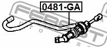 Цилиндр сцепления главный MITSUBISHI OUTLANDER CW# 2006-2012 0481-GA 0481-GA FEBEST