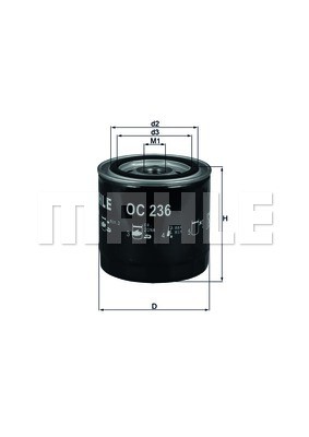 NAVARA (D40) (2005-2015) 93x95 OC236 MAHLE KNECHT