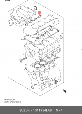 ПРОКЛАДКА  13119-54LA0 13119-54LA0 SUZUKI