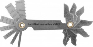 набор резьбовых шаблонов! комбинированных для наружных и внутренних резьб, 14 пр PG14SC THORVIK