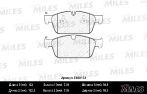 Колодки тормозные передние (Смесь Low-Metallic) MERCEDES GL X166/ML W166 (TRW GD E400452 MILES
